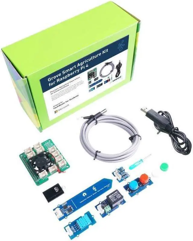Alt view image 2 of 5 - NGW-1pc Grove Smart Agriculture Kit for Raspberry Pi 4 - Designed for Microsoft FarmBeats for Students