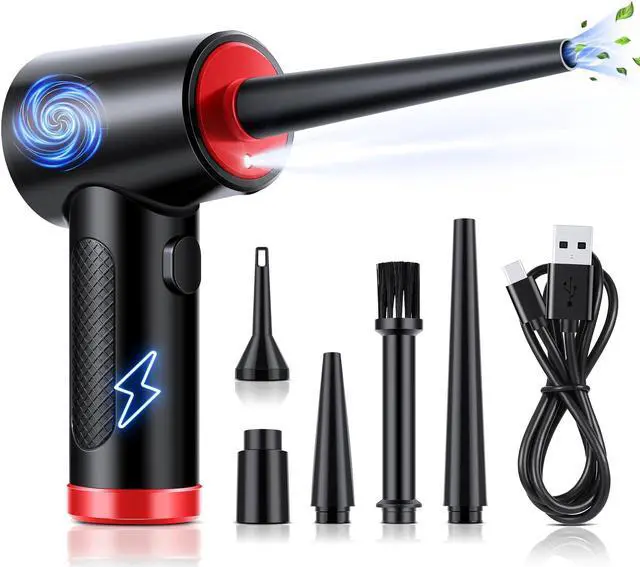 Main image of Compressed Air - Cordless Electric Air Duster, Reusable Canned Air for Computers/Electronics/Keyboards/Blaster/Laptop Dust Spray Cleaner, Powerful Air Blower with Fast USB Charging-Replace Air Can