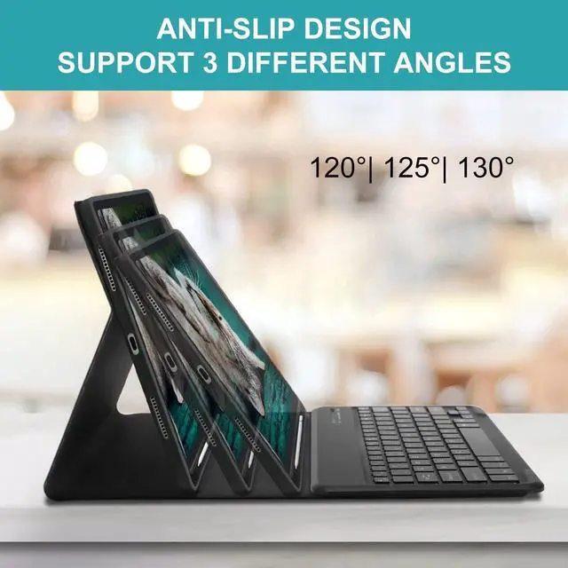Alt view image 5 of 5 - Keyboard Case for iPad Pro 12.9 inch 6th/5th/4th/3rd Gen & iPad Air 13 inch (M3 2025/M2 2024), 7 Color Backlit & Magnetic Detachable Wireless Keyboard, Flip Cover with Pencil Holder, Auto Sleep/Wake