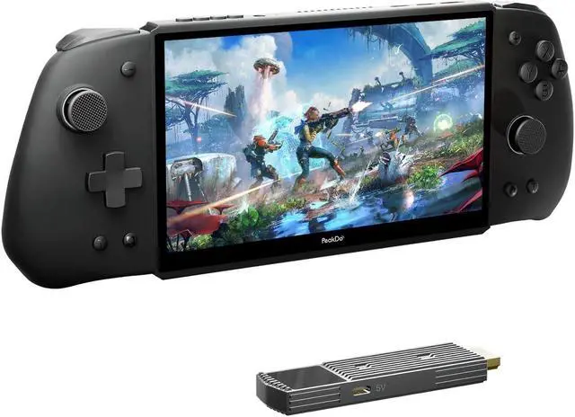 Main image of PeakDo 7" 60Hz Streaming Gaming Handheld 0 Latency 100ft Wireless Game Console Screen with Split Controller for PC,Xbox,PS5/4,Switch,Portable Monitor Touchscreen USB C HDMI External Gaming Monitor(V3)