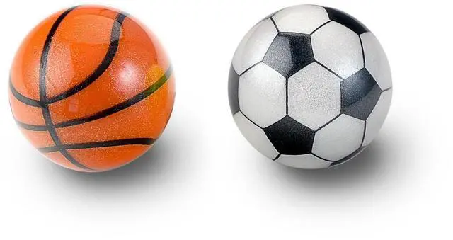 Main image of Perixx PERIPRO-303X2H 1.34 Inches Sports Trackball 2 pcs Pack - Fun Novelty Basketball and Soccer Design - Compatible for M570, M575, PERIMICE-517/520/717/720, and Other 1.34inches Trackball Mouse