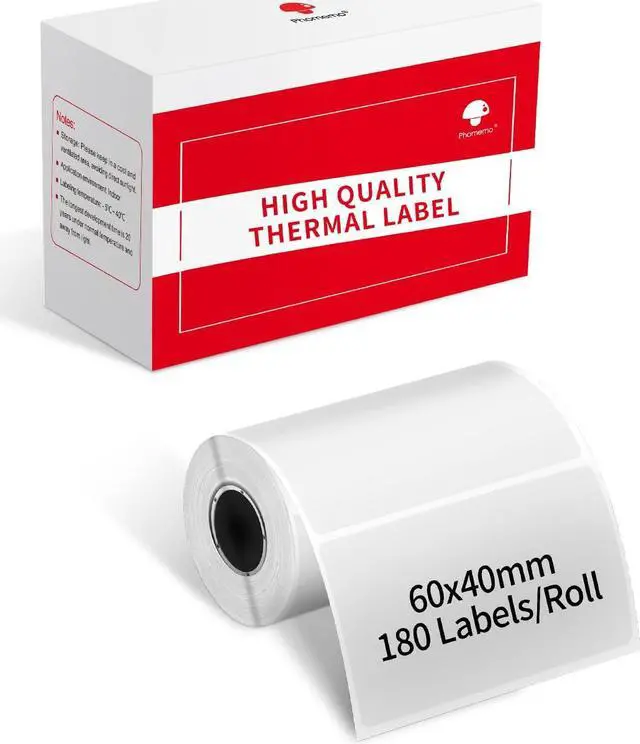 Alt view image 3 of 5 - Phomemo M220 Label Maker Green & 1 Roll Transparent Thermal Label 2.36" x 1.57"(60x40mm), Upgrade 3 Inch Barcode Portable Printer, for Office & Small Business, Compatible with Phones&PC