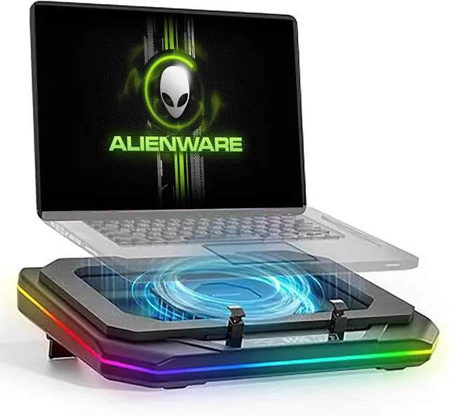 Main image of Cooling Pad for Dell Alienware m18 R2 R1 18 inch Gaming Laptop, It is a Well Deserved Heat Dissipation Monster,Cooler with Powerful Turbo Fan Can Fast Cooling,6 RGB Light Mode,Touch Start