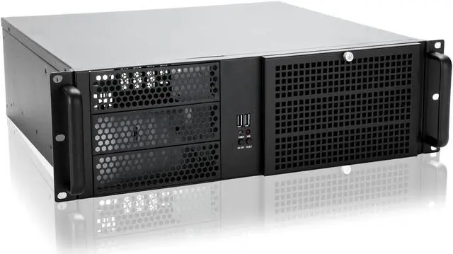 Main image of RackChoice 3U Server Chassis Rackmount Case with 3x5.25+4x3.5 Support ATX/MATX/MiniITX M/B and SFX Power Supply, dust Filter Bracket infront Easy maintenace