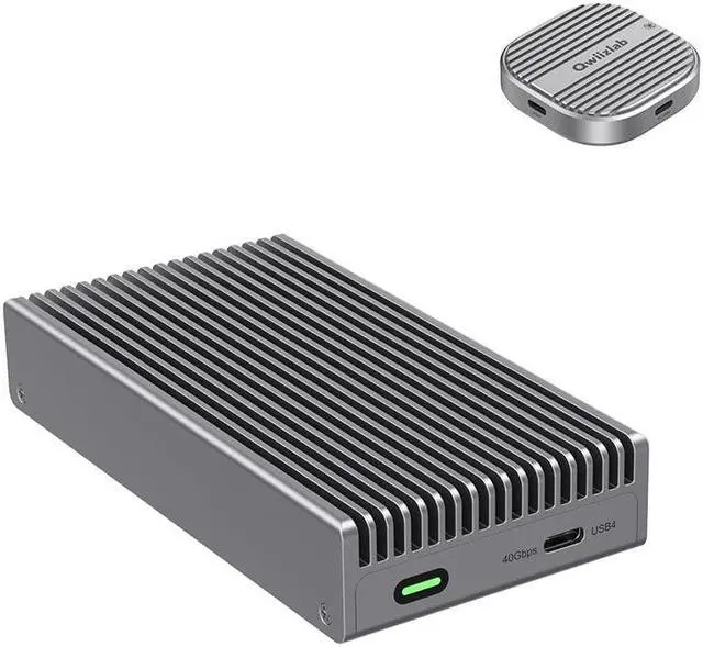 Main image of Fanless 40Gbps USB4 Rugged NVMe Enclosure (Gray) Bundle with 10Gbps USB3.2 Magnetic NVMe Enclosure (Gray)