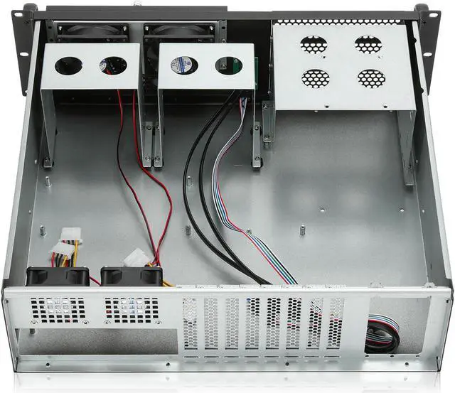 Alt view image 5 of 5 - RackChoice 3U Server Chassis Rackmount Case with 3x5.25+4x3.5 Support ATX/MATX/MiniITX M/B and SFX Power Supply, dust Filter Bracket infront Easy maintenace
