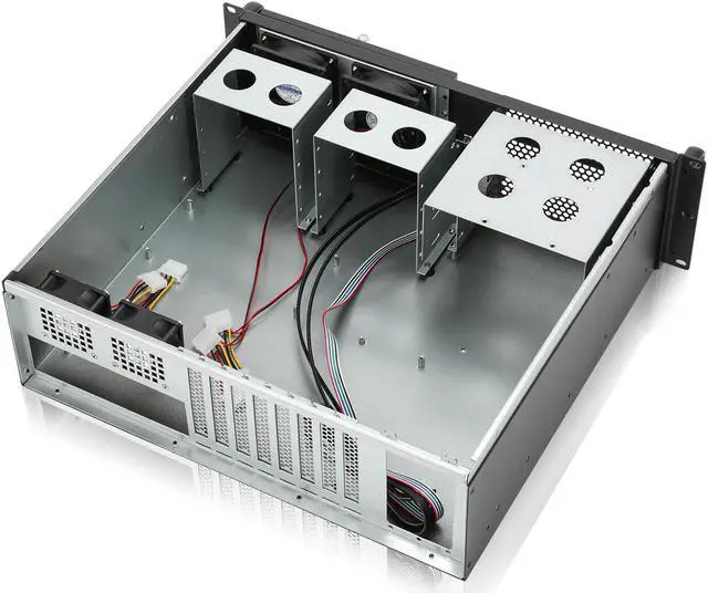 Alt view image 4 of 5 - RackChoice 3U Server Chassis Rackmount Case with 3x5.25+4x3.5 Support ATX/MATX/MiniITX M/B and SFX Power Supply, dust Filter Bracket infront Easy maintenace