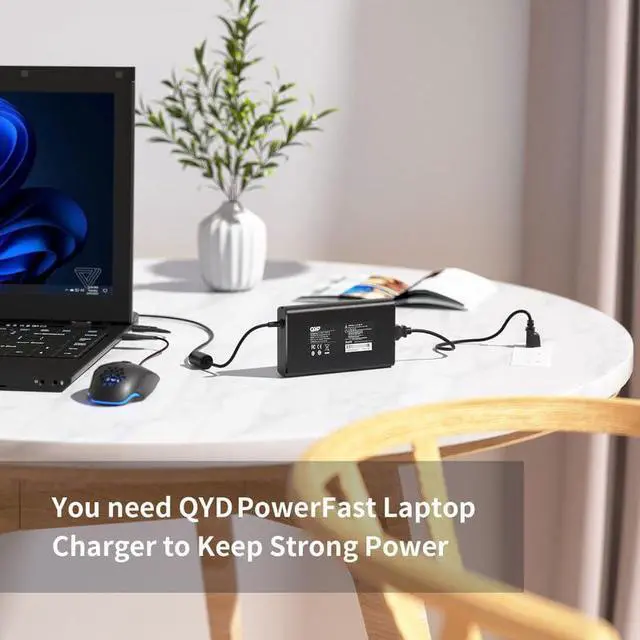 Alt view image 5 of 5 - QYD 180W 19.5V 9.23A Laptop Charger AC Adapter Compatible with Dell Precision 15 7530 7510 7520 7540 3240 M4600 M4700 M4800 G3 15 3579 3779 3590 G5 G7 15 5587 7588 Alienware 15 17 M15 R7 R6 R5 R3 R4