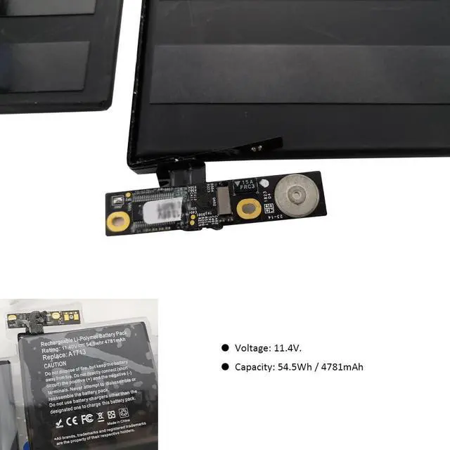 Alt view image 4 of 4 - Xaocaige Replacement Battery for MacBook Pro A1708 Battery A1713 A2171 ,Compatible with MacBook Pro 13 Inch (Late 2016, Mid 2017, Mid 2019, 2020),EMC 2978 3164 3301 3456 3578