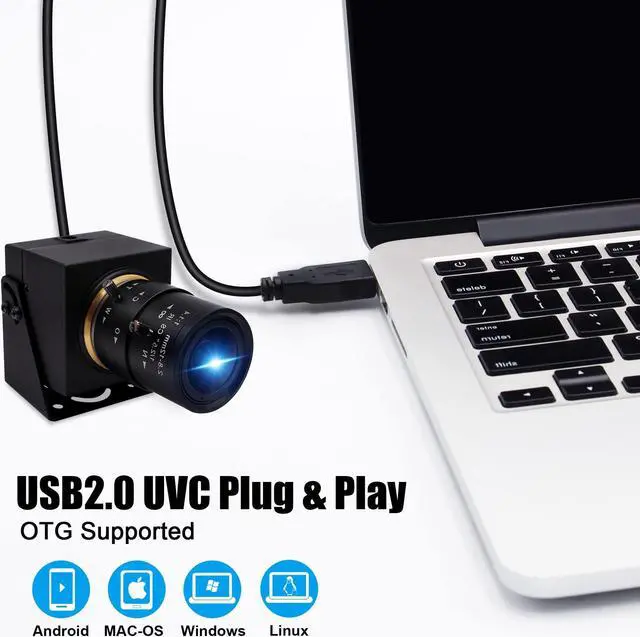 Alt view image 5 of 5 - SVPRO 8MP Zoom Webcam for Laptop, 2.8-12mm Lens Manual Focus USB Camera for PC Computer Camera, Windows, Linux, MacOS, Android