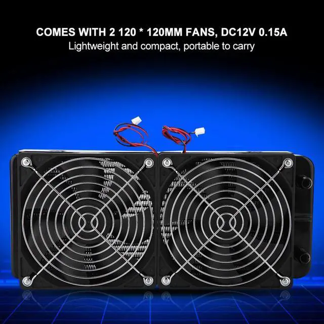 Alt view image 5 of 5 - Socobeta Water Cooler Radiator 240MM Computer CPU Water Cooling Cooler Heat Row Radiator with Dual Fan 18 Tubes