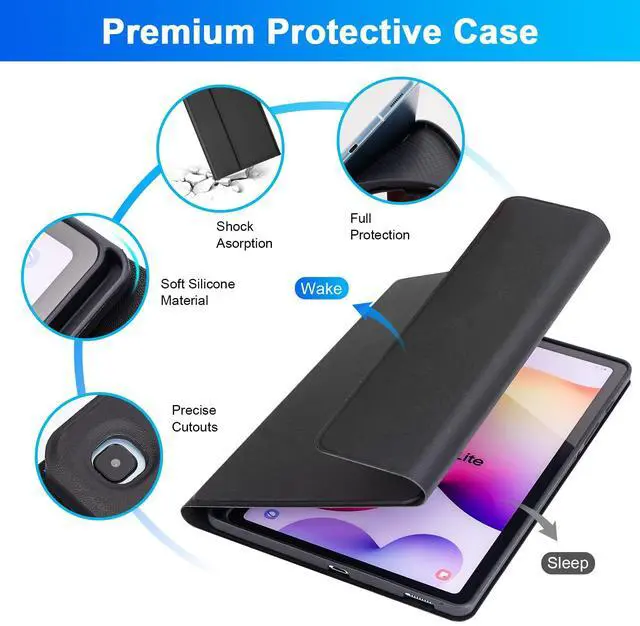 Alt view image 5 of 5 - SOPPY Backlit Keyboard Case with Mouse for Samsung Galaxy Tab S6 Lite 10.4 Inch 2024/2022/2020 (SM-P620/P624/P610/P613/P615/P619), Rechargeable Detachable Wireless S6 Lite, Slim Keyboard Case, Black
