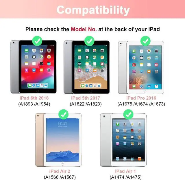 Alt view image 2 of 5 - SOPPY Bluetooth Keyboard Case with Touchpad for iPad 9th Gen 2021, 8th Gen 2020, 7th Gen 2019 10.2", Air 3 & Pro 10.5", Detachable Wireless Keyboard, Slim Protective Cover, Rechargeable, Pink