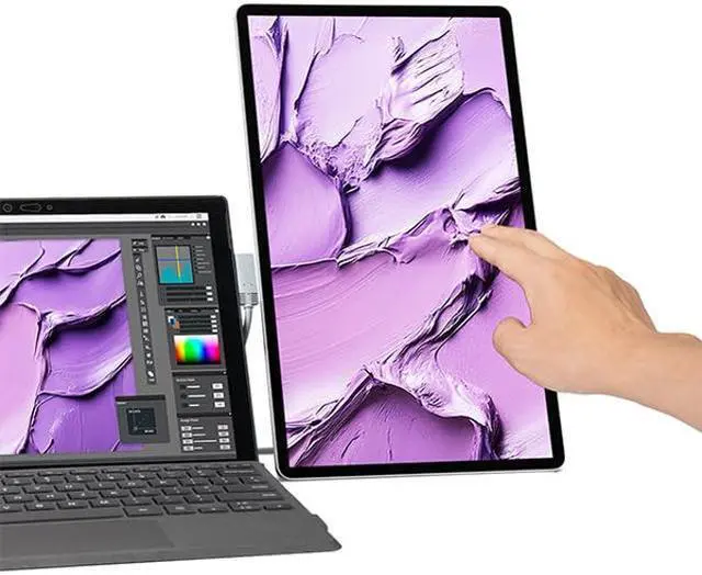 Alt view image 4 of 5 - SOTSU FlipAction Touch 14" Premium Portable Monitor SFA14TCLL | FHD IPS Pivoting Dual Laptop Screen | Touchscreen for Cellphone, Gaming, and Travel | PC, Chrome, Android, DeX Compatible