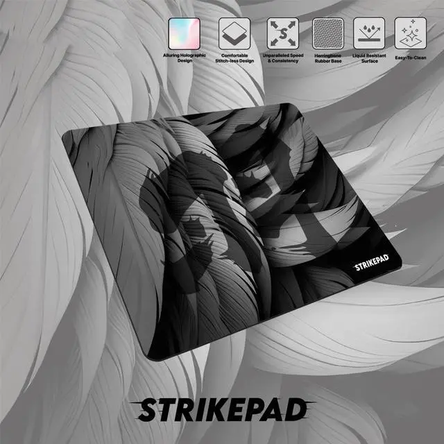 Alt view image 2 of 5 - Gaming Mousepad and Desk Mat, Waterproof Speed Mouse Pad, Transformation Pattern, Non-Stitched Edges, Large Mouse Mat for Gaming and Office, FANTECH STRIKEPAD MST491, Black 19.3" x 16.6"