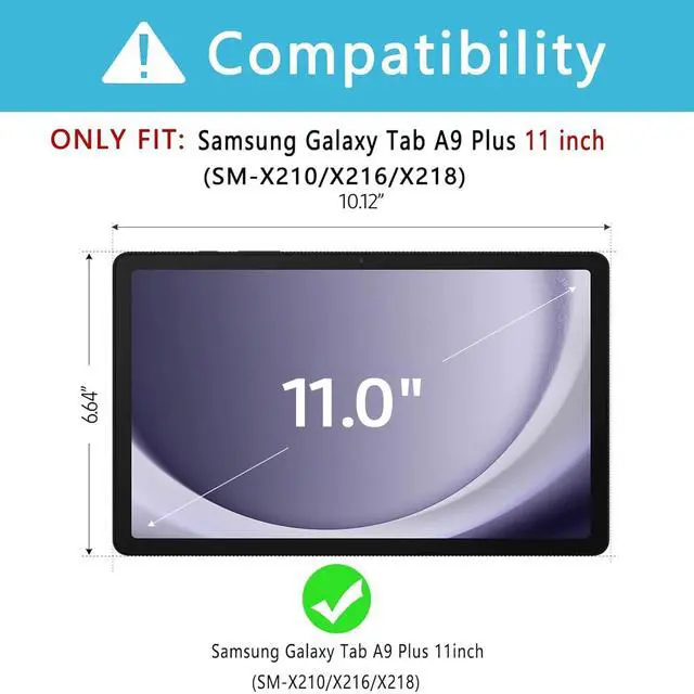 Alt view image 2 of 5 - Keyboard Case for Samsung Galaxy Tab A9 Plus 11 inch (SM-X210/X216/X218) 2023,7 Color Backlite 5G A9+ Keyboard Magnetic Case with S Pen Holder(Green)