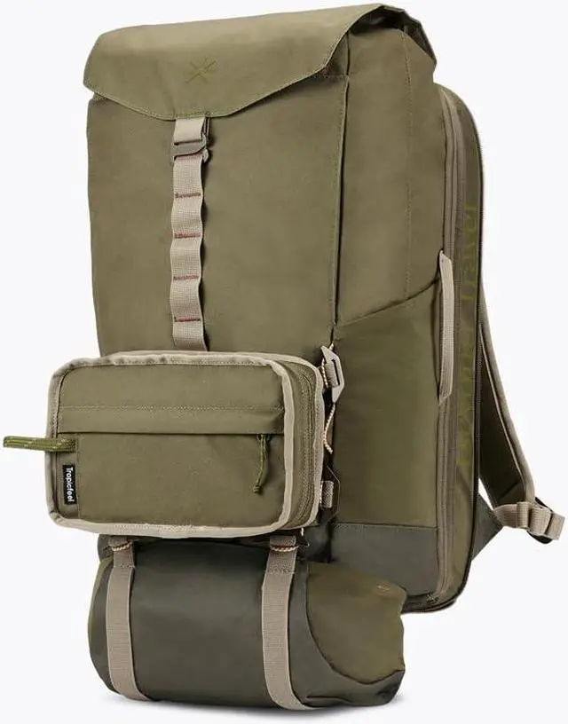 Alt view image 2 of 5 - Tropicfeel nook essential pack green backpack with matching nook travel pouch cord organizer