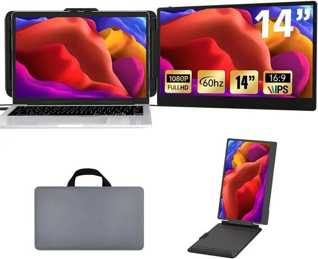 Main image of Laptop Monitor Extender, Portable Monitor for Laptop, Screen Extender Portable16:9, HDMI/Type-C Plug and Play Display 1080P for Tablet PC/Mac/Phone