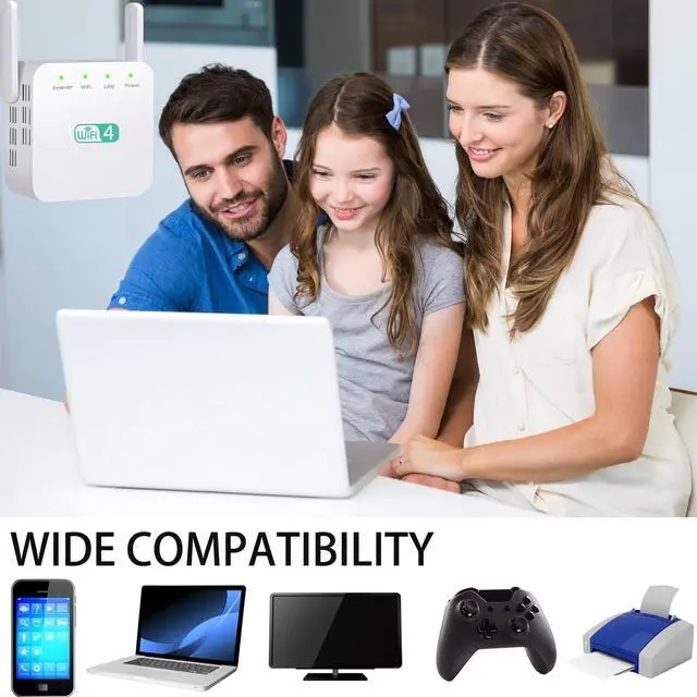 Alt view image 5 of 5 - Generic Ultraxtend WiFi Booster 2024 with Ethernet Port 2.4G Speed up to 300 Mbps Signal Repeater Get Strong Wi-Fi Signal in Every Corner of Your Home (300 Mbps)