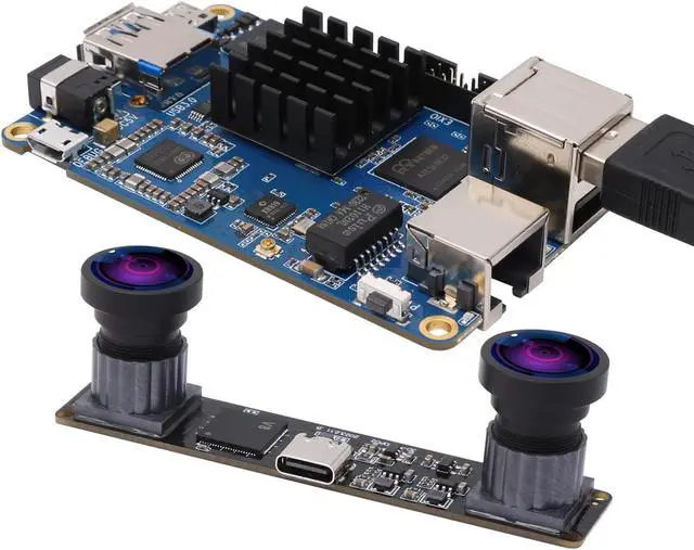 Alt view image 4 of 5 - Webcamera_usb 4MP Dual Lens USB Camera Module Synchronization Binocular Webcam Board High Speed 1080P 60fps Lightburn Camera for Laser Engraver Mini UVC USB2.0 Camera for Computer Raspberry Pi