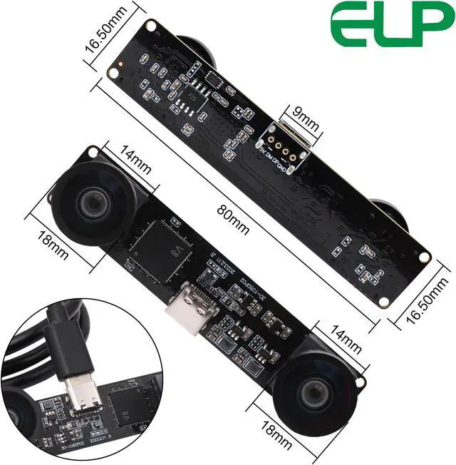 Alt view image 5 of 5 - Webcamera_usb 4MP Dual Lens USB Camera Module Synchronization Binocular Webcam Board High Speed 1080P 60fps Lightburn Camera for Laser Engraver Mini UVC USB2.0 Camera for Computer Raspberry Pi