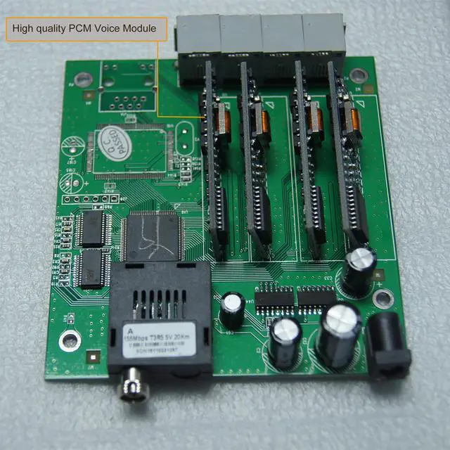Alt view image 5 of 5 - Wekuant POTS Telephones and Ethernet Over Fiber Optic Extenders, Universal Singlemode Fiber up to 20Km(12.4 mi) and Multimode 500m(0.31 mi) A Pair (4 Tel+10/100M Ethernet,SC)
