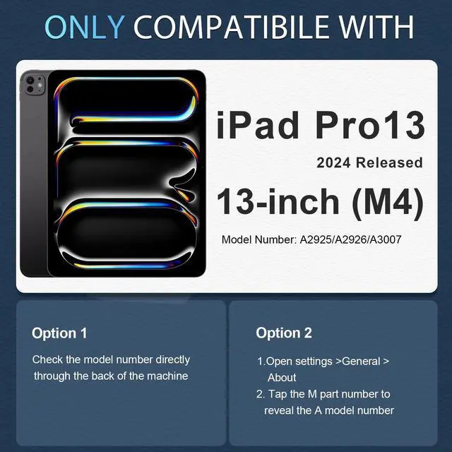 Alt view image 2 of 5 - WESOROL Case for iPad Pro 13 Inch Case 2024 (7th Gen) with Screen Protector/360deg Rotating Stand/Pencil Holder/Shoulder Strap,Military Grade Shockproof iPad Pro 13 M4 Case