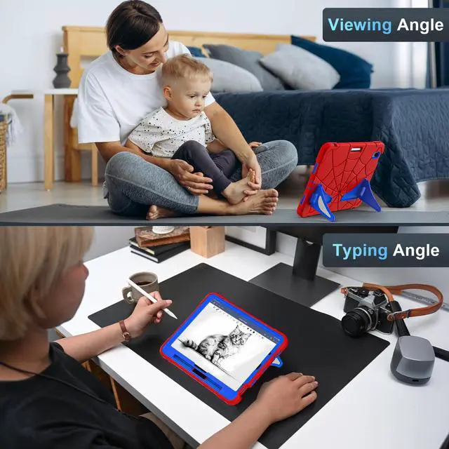 Alt view image 2 of 5 - WESOROL Case for iPad Air 11 Inch M2/M3 (2024/2025), iPad Air 5th/4th Generation Case 10.9 Inch,Heavy Duty Shockproof for Kids Friendly iPad Cover Air 11 Inch with Screen Protector,Red Blue