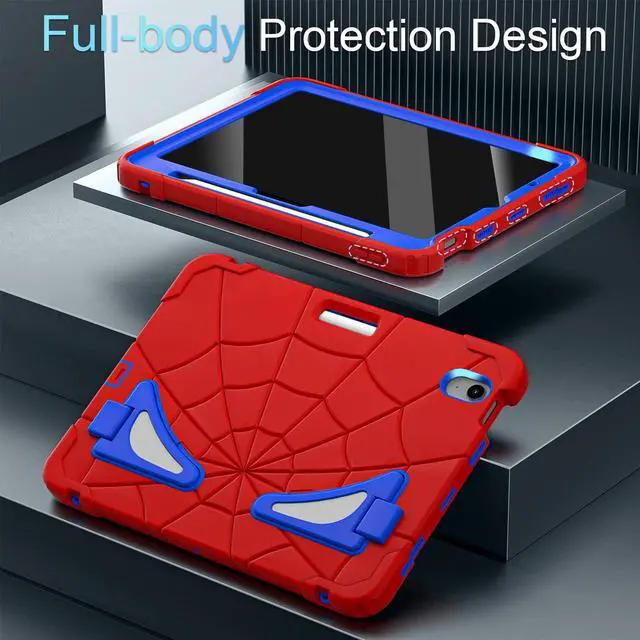 Alt view image 5 of 5 - WESOROL Case for iPad Air 11 Inch M2/M3 (2024/2025), iPad Air 5th/4th Generation Case 10.9 Inch,Heavy Duty Shockproof for Kids Friendly iPad Cover Air 11 Inch with Screen Protector,Red Blue