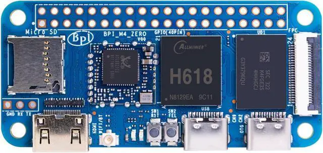 Alt view image 5 of 5 - Banana Pi BPI M4 Zero Allwinner H618 LPDDR4 4GB Linux Single Board Computer, Wireless Dual-Band Development Board, ARM Mali G31 GPU for IoT Programming, Support Debian Ubuntu (4+32G SBC)