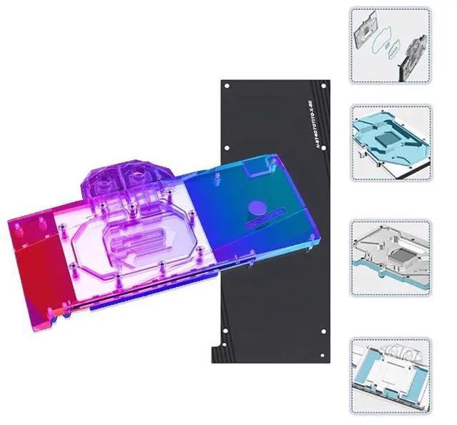 Alt view image 4 of 5 - Copper GPU Water Cooling Block GPU Waterblock for Zotac GeForce RTX 4070 12GB OC, for ZOTAC Gaming GeForce RTX 4070 Ti Super Trinity OC White Edition DLSS 3 16GB GDDR6X