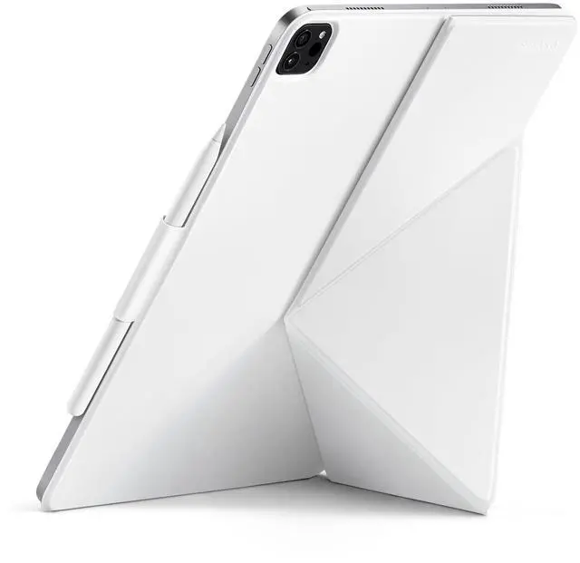 Main image of PITAKA iPad Pro 12.9 Case, Compatible with iPad Air 13 Inch (M2) & iPad Pro 12.9 (3-6th Gen) 2022/2021/2020/2018, Lightweight Portrait/Landscape Magnetic Case with 4 Standing Angles - White