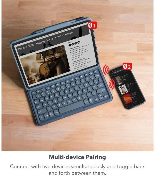 Alt view image 5 of 5 - ZAGG Pro Keys Detachable Case and Wireless Keyboard for Apple iPad 11" (A16)/ 10.9 10th GEN, Multi-Device Bluetooth Pairing, Backlit Keyboard, Apple Pencil Holder, 6.6ft Drop Protection, Lightweight