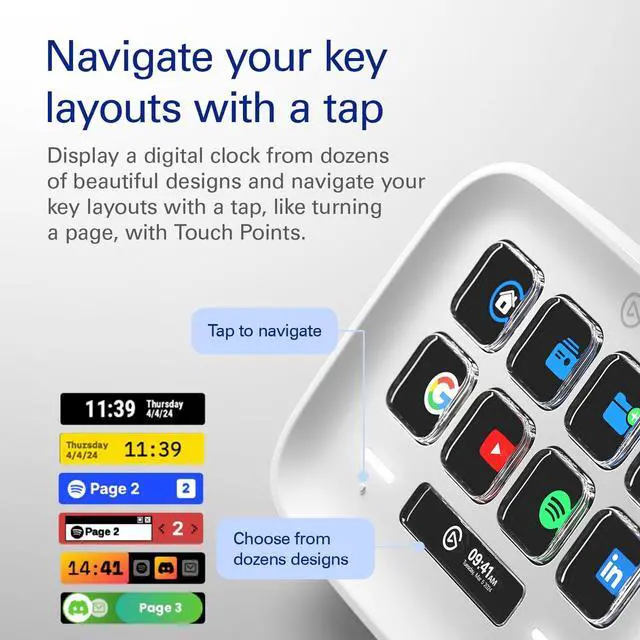 Alt view image 5 of 5 - Elgato Stream Deck Neo  8 Customizable Keys, 2 Touch Points, Speed Through Tasks & Workflows - Control Word, Excel, PowerPoint, Teams, Zoom, Spotify and more, Drag-n-Drop Setup - Works with Mac & PC