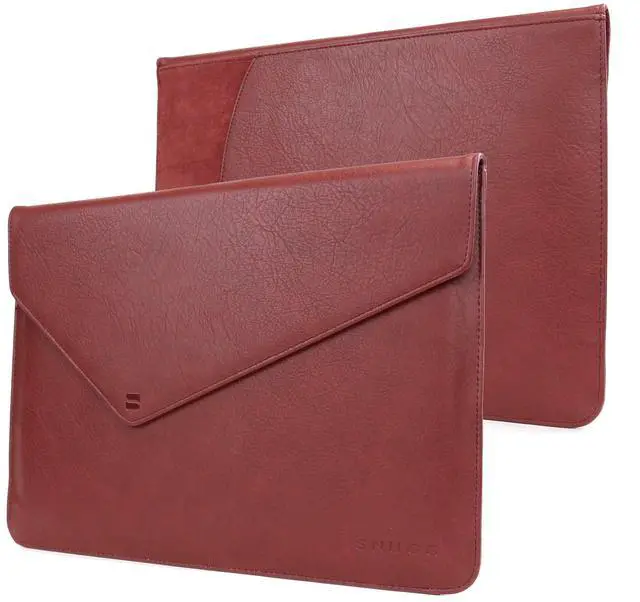 Main image of MacBook Pro Touch 13" (2016, 2017) Sleeve, Snugg - Dusty Cedar Red Leather Sleeve Case Protective Cover for MacBook Pro Touch 13" (2016, 2017) 13" Touchbar