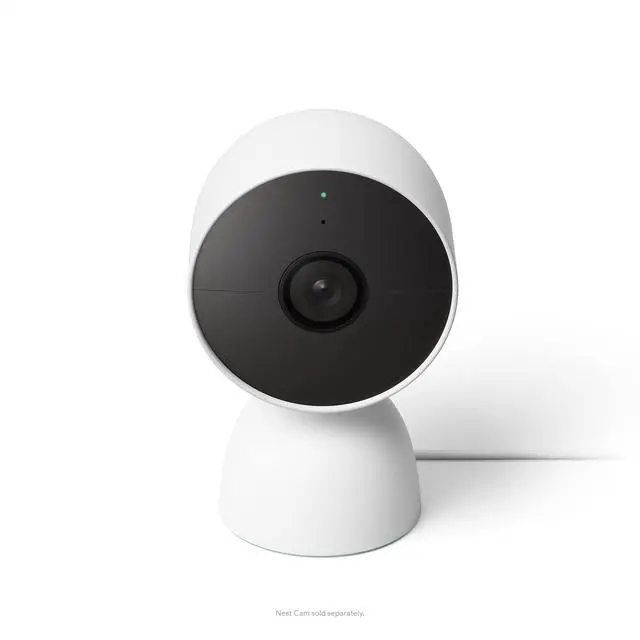 Alt view image 2 of 5 - Google Nest Cam Stand - Wired Tabletop Stand for Nest Cam (Battery) Only - Snow