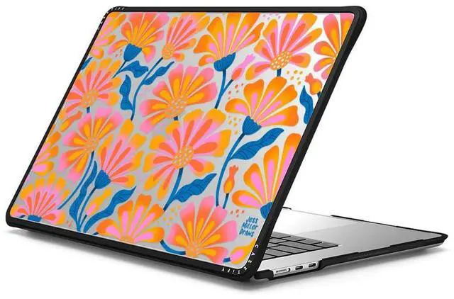 Alt view image 2 of 3 - CASETiFY Impact MacBook Air 15" (M2-M4) Case [Cushioned Impact Corners/Scratch-Resistant/Anti-Slip Grip] - Lazy Daisy - Clear Black