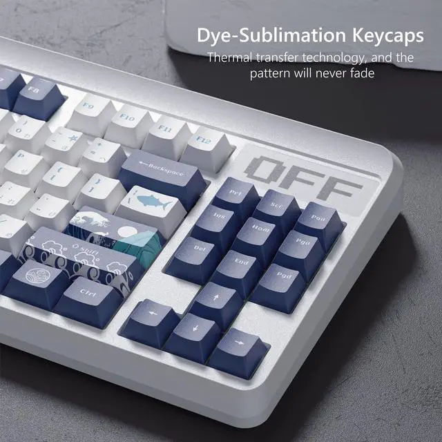 Alt view image 2 of 5 - Womier PBT Keycaps 75 Percent, Custom Keycaps Set Dye-Sublimation +