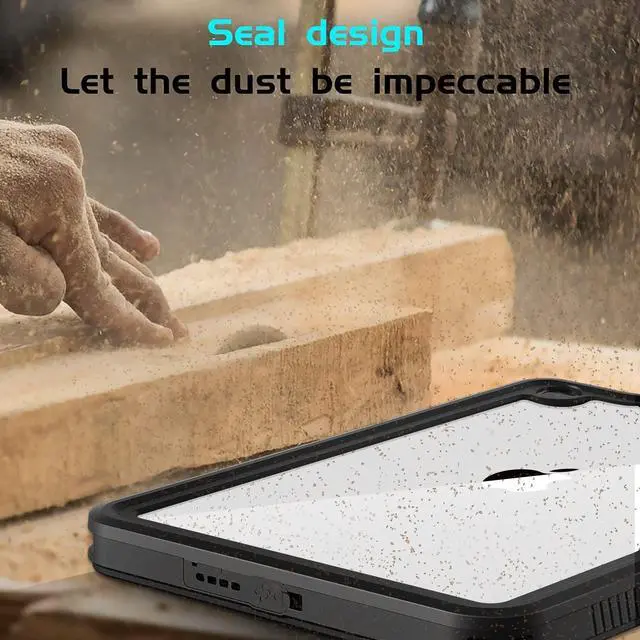 Alt view image 5 of 5 - AICase iPad Mini 7 A17 Pro 2024 iPad Mini 6 2021 (6th Generation) 8.3 Inch Waterproof,Dustproof, Shockproof Case Cover with 360 Full-Body Protection with Lanyard for iPad Mini 8.3" 7th/6th Gen