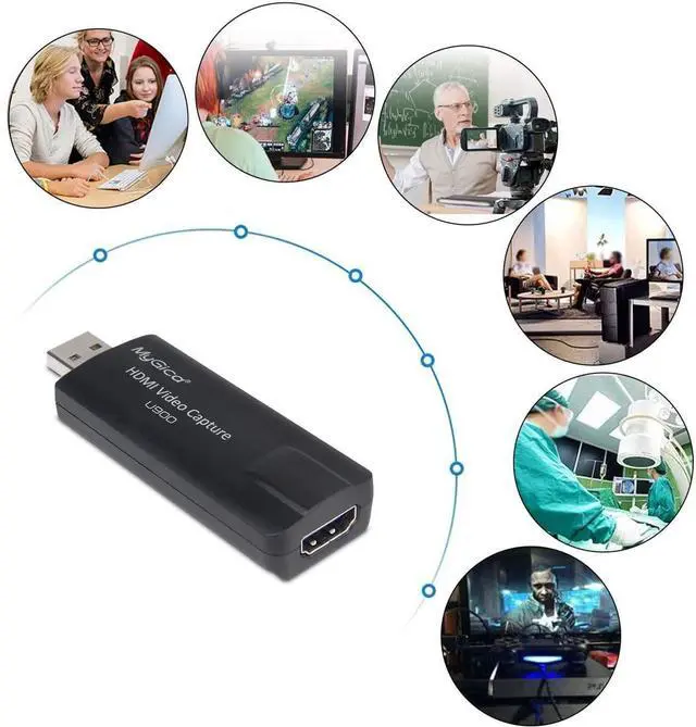 Alt view image 2 of 5 - MyGica Video Capture Card, HDMI to USB Switch Gaming Capture Recorder Device -HD 4K 30fps, Plug & Play Record to Computer for Game, Streaming, Teaching, Video Conference, Live Broadcasting (USB 2.0)