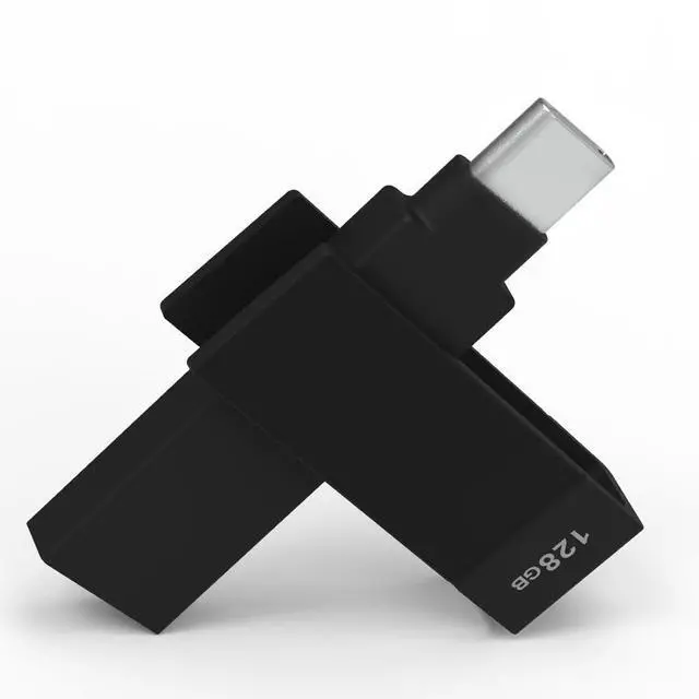 Main image of PioData Apple MFi Certified 128GB Black 2-in-1 USB Type A & C, iXflash Backup Flash Drive for iPhone, iPad & Computer, Photo Stick for iPhone, External iPhone Flash Drive Storage