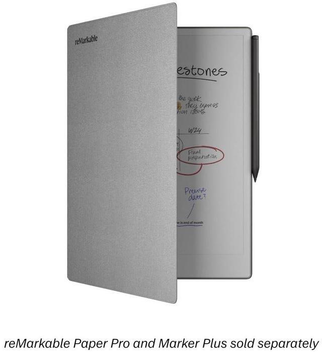 Alt view image 2 of 5 - reMarkable Paper Pro - Polymer Weave Book Folio for Your 11.8'' Paper Tablet - Gray