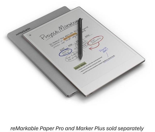 Alt view image 5 of 5 - reMarkable Paper Pro - Polymer Weave Book Folio for Your 11.8'' Paper Tablet - Gray