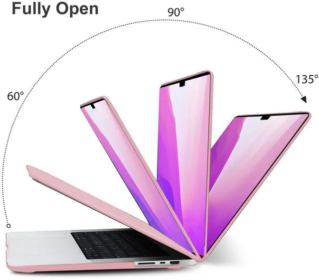 Alt view image 5 of 5 - IBENZER Case for MacBook Pro 14 Inch Case 2025 2024 M4 M3 M2 M1 A3112 A3185 A3401 A2918 A2992 A2779 A2442 Pro/Max, HardShellCase & SleeveBag &KeyboardCover &Type-c(2025-2021), Rose Quartz, T14RQ+3