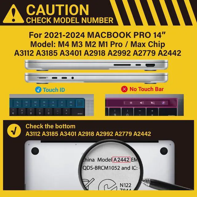 Alt view image 2 of 5 - IBENZER Case for MacBook Pro 14 Inch Case 2025 2024 M4 M3 M2 M1 A3112 A3185 A3401 A2918 A2992 A2779 A2442 Pro/Max, HardShellCase & SleeveBag &KeyboardCover &Type-c(2025-2021), Rose Quartz, T14RQ+3