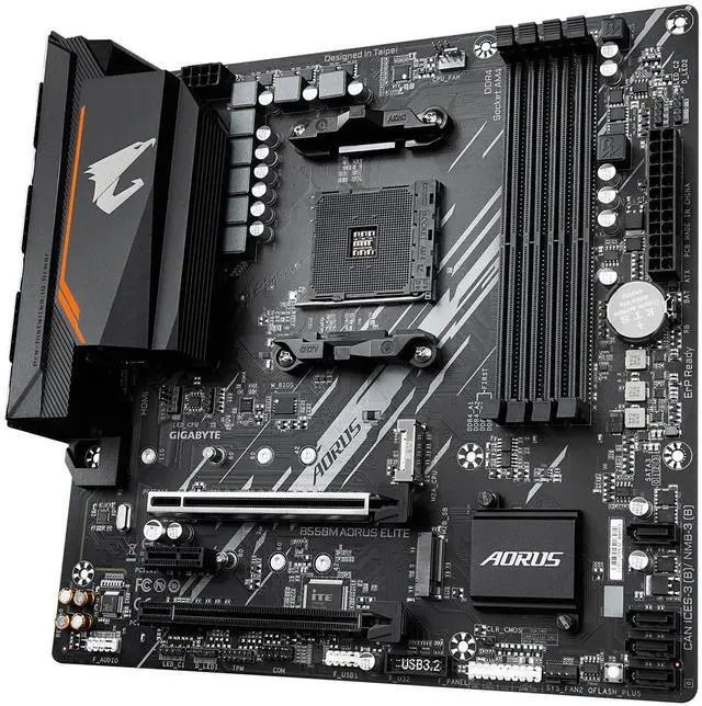Alt view image 3 of 4 - Gigabyte GIGABYTE B550M AORUS Elite (AM4/ AMD/ B550/ Micro-ATX/ DDR4/ Dual M.2/ PCIe 4.0/ Realtek GbE LAN/Gaming Motherboard)