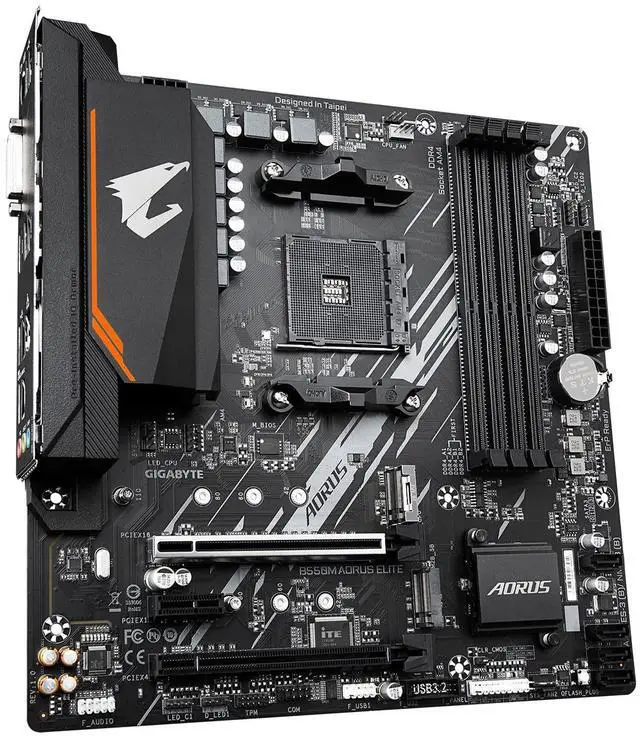 Alt view image 4 of 4 - Gigabyte GIGABYTE B550M AORUS Elite (AM4/ AMD/ B550/ Micro-ATX/ DDR4/ Dual M.2/ PCIe 4.0/ Realtek GbE LAN/Gaming Motherboard)