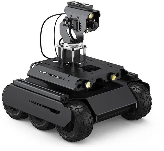 Main image of Waveshare UGV Rover Open-Source 6 Wheels 4WD AI Robot,Compatible with Raspberry Pi 5, Dual Controllers, Comes with Pan-Tilt Module, PI5-4GB NOT Included