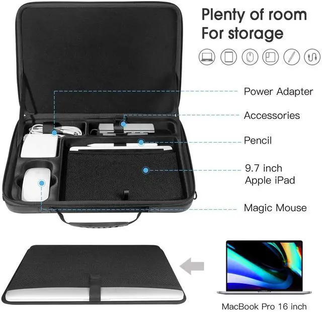 Alt view image 2 of 5 - Smatree MacBook Pro Shoulder Bag for 16.2 inch MacBook Pro M4 2024/2023, 16 inch MacBook Pro 2019 A2141, 15.4 inch Macbook pro, Dell XPS 15 9520, 11 inch iPad Pro/Air 2024(Not Fit 12.9 inch iPad Pro!)