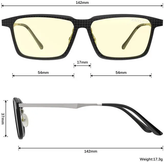 Alt view image 5 of 5 - ANYLUV Blue-Light Glasses-for-men Blue-Light-Blocking Glasses: Lightweight Blue Light Glasses Carbon Fiber Anti Fatigue Gift